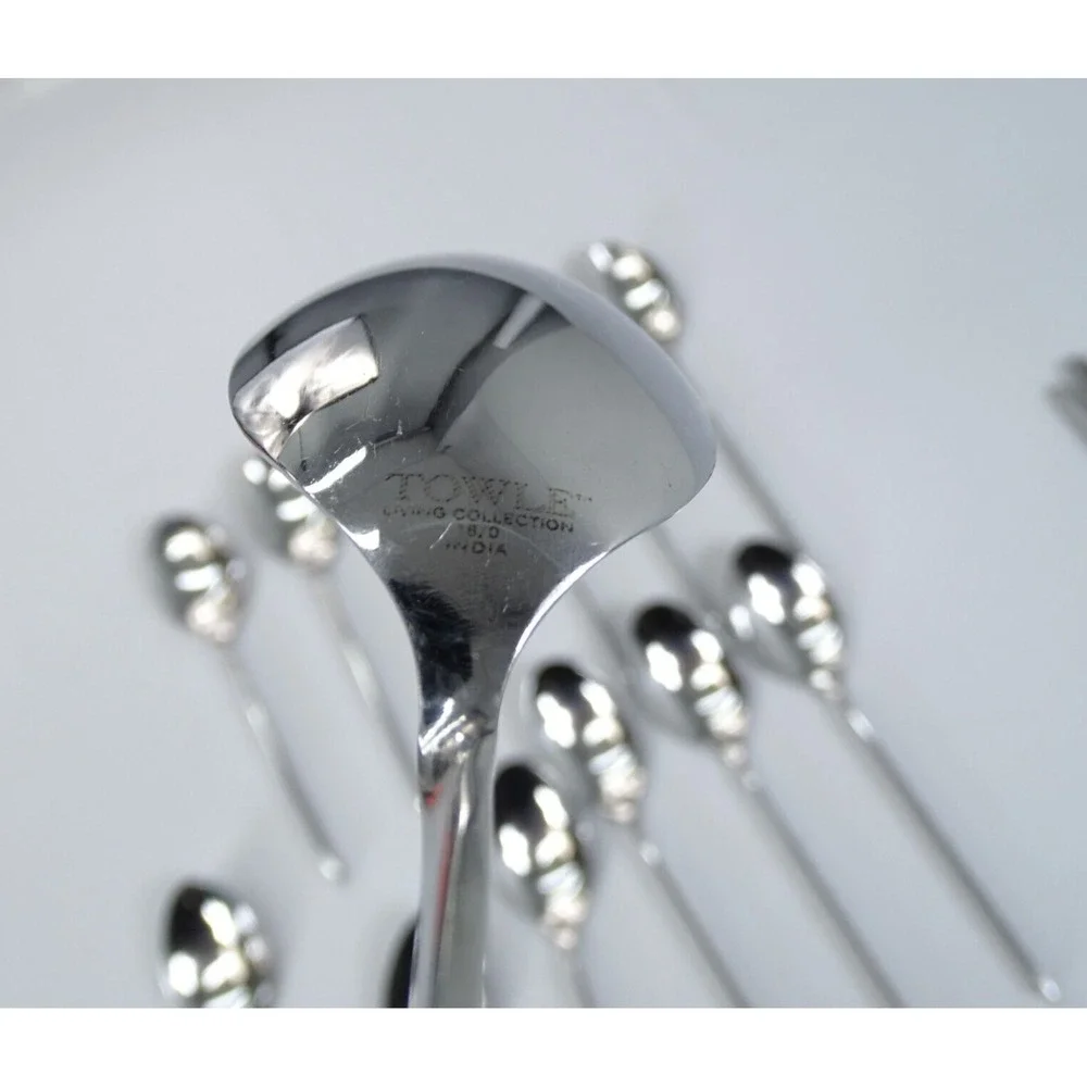 Towle‎ 18/0 Stainless Briggs Living Collection Angled Flatware 12 Soup Spoon